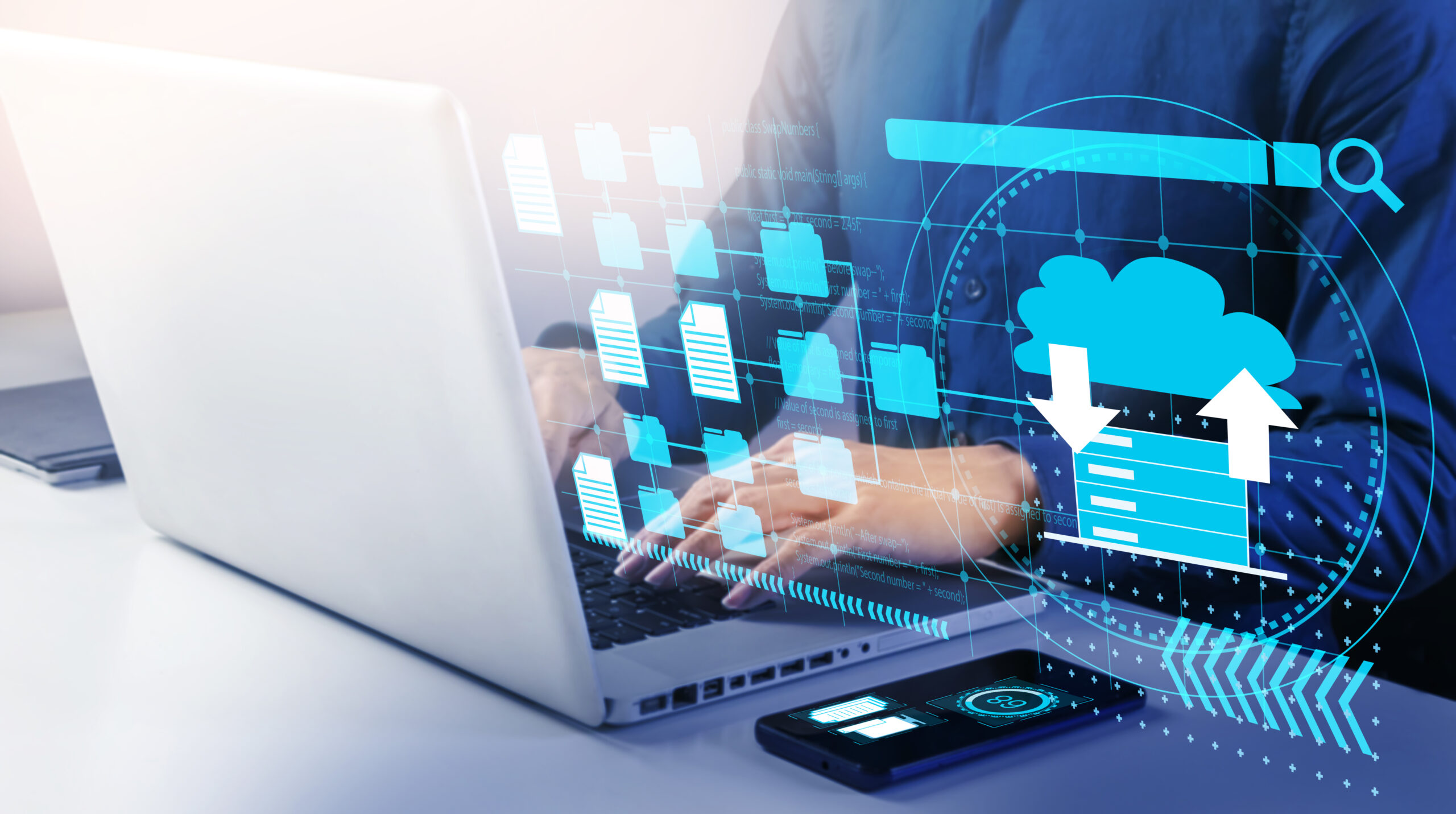 Retrieving data from the working server,Organize business docume